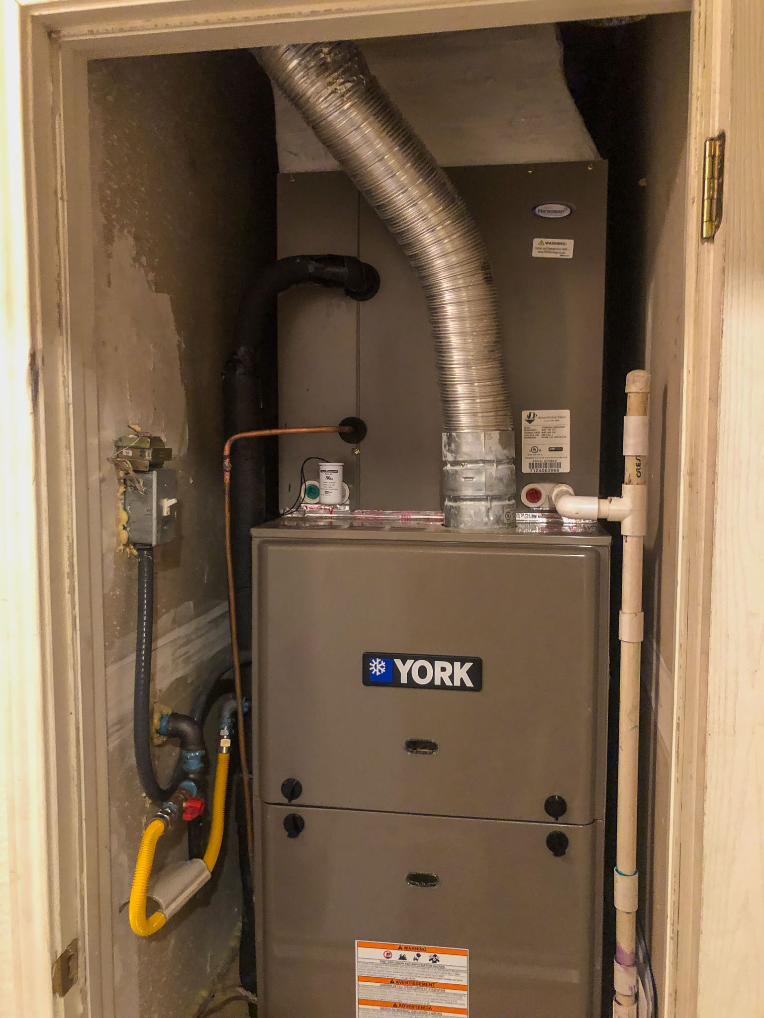 HVAC installation in progress