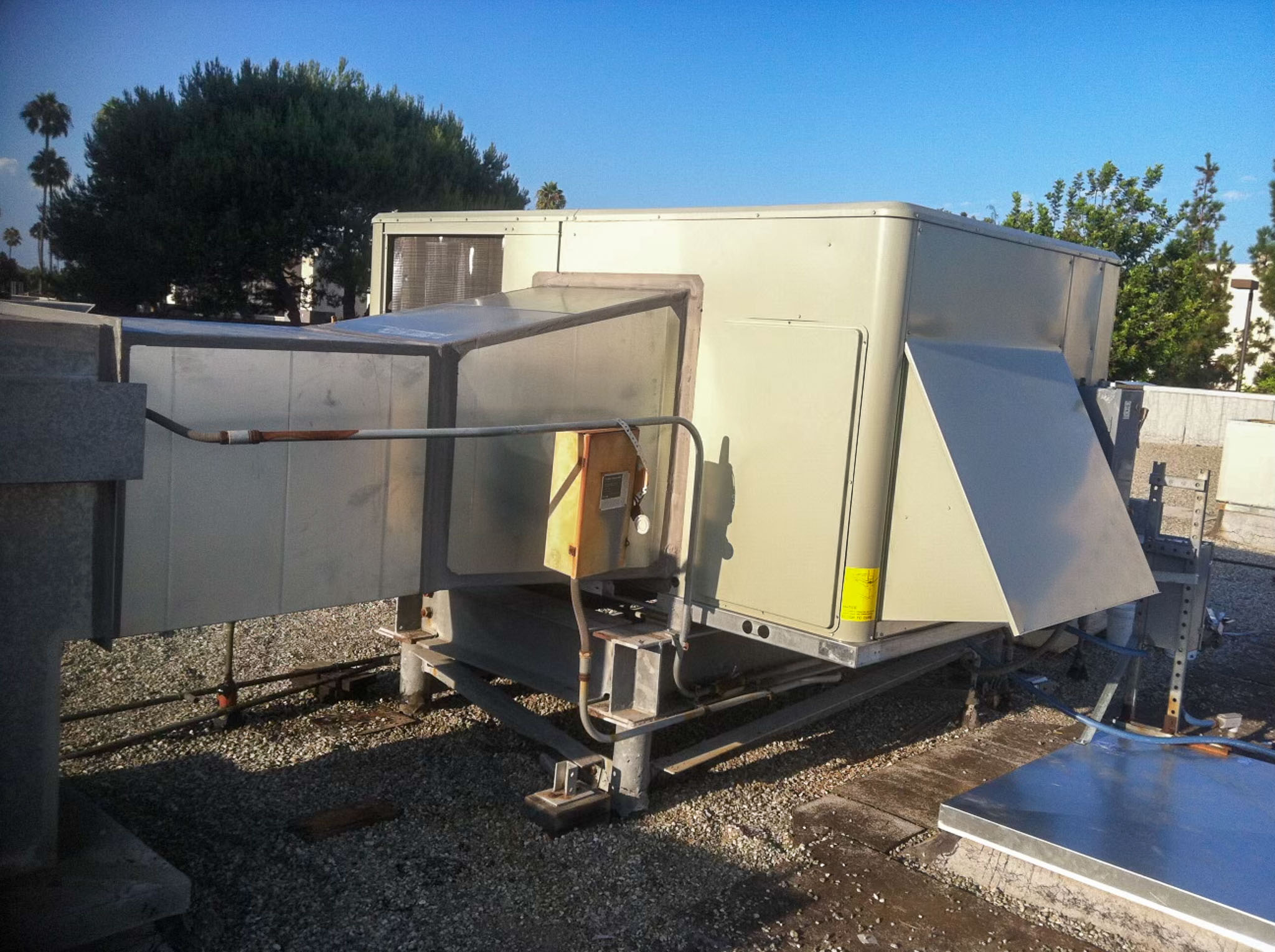 HVAC repair in progress