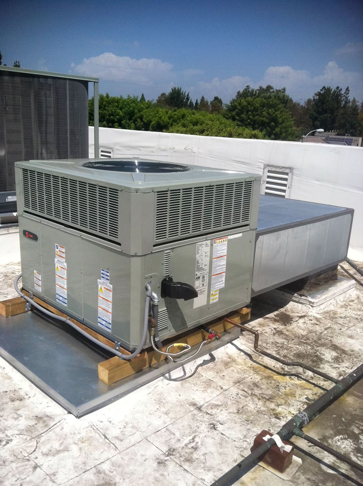 Certified HVAC technician working